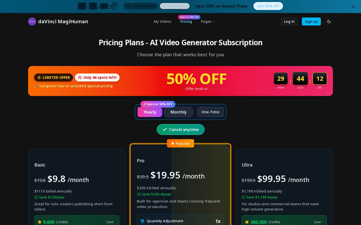 MagiHuman AI Video Generator Pricing