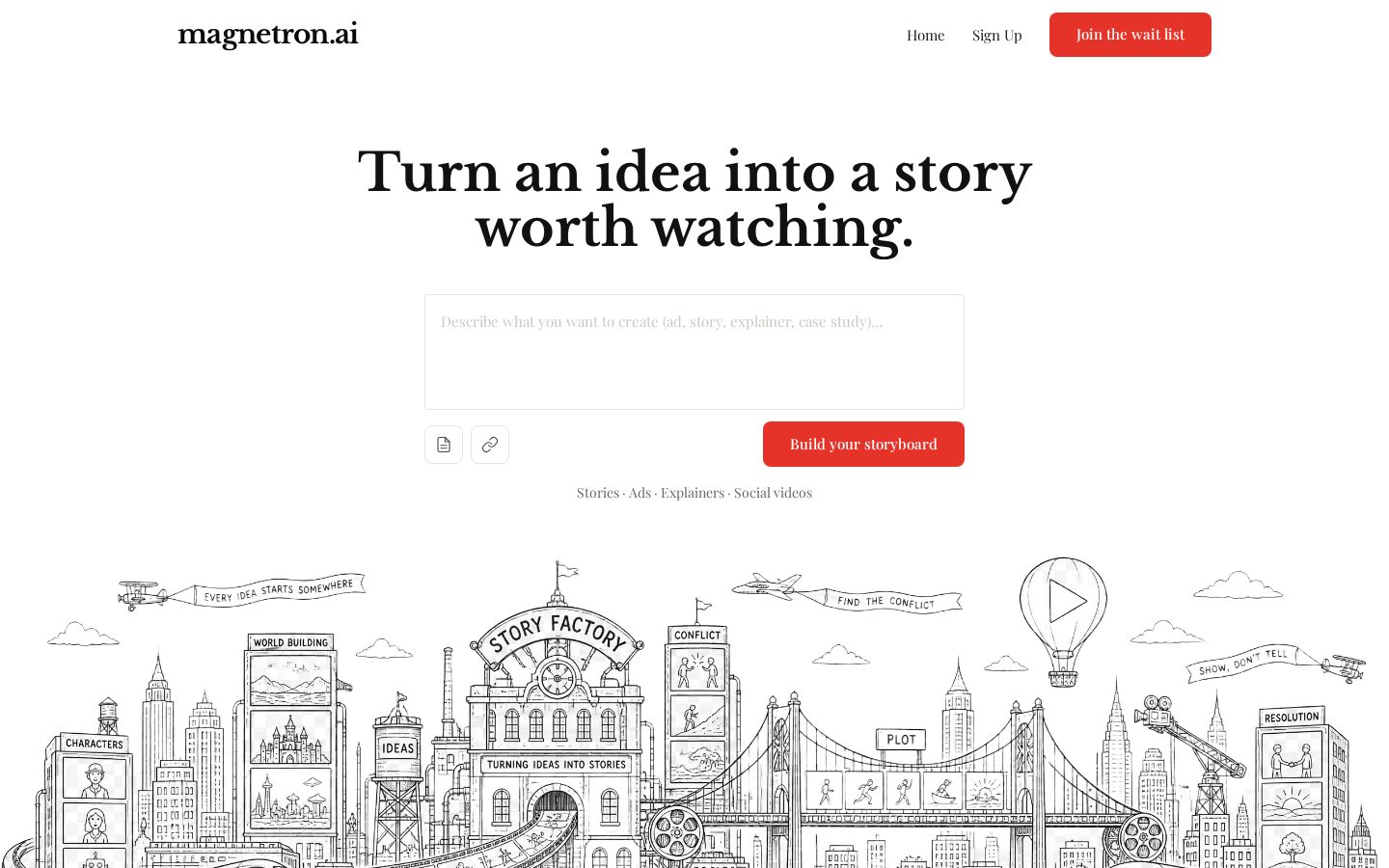 Magnetron.ai Homepage