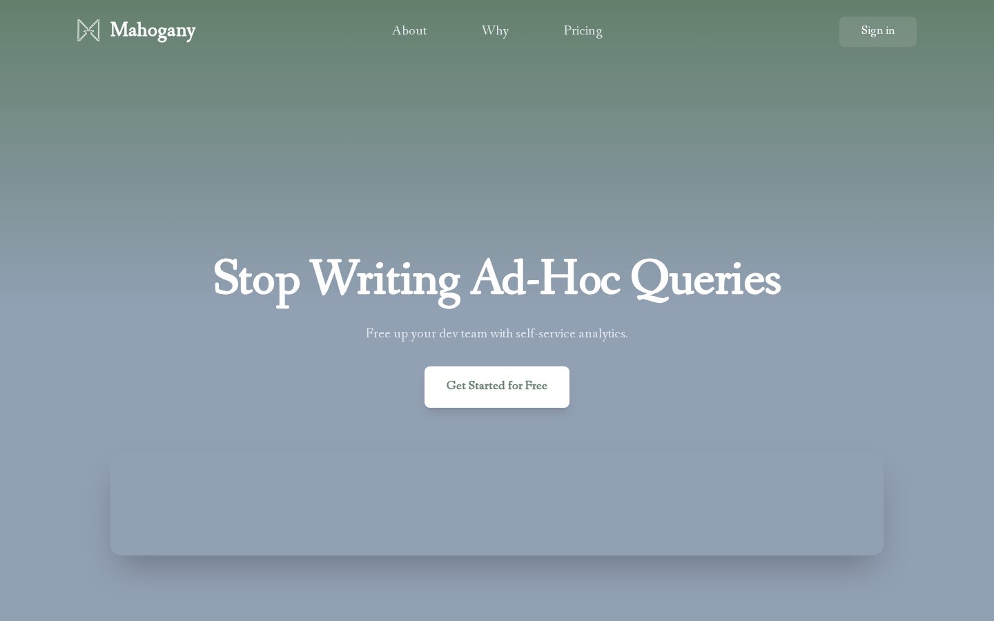 Mahogany Chat Homepage
