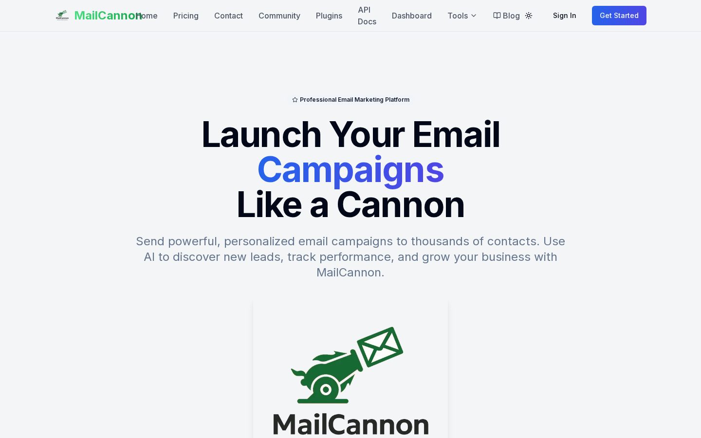Mail Cannon Homepage