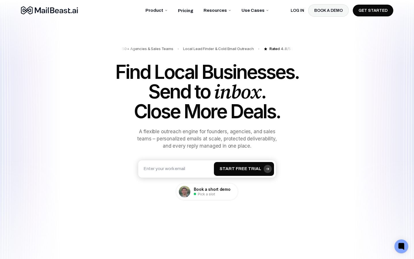 MailBeast.ai Homepage