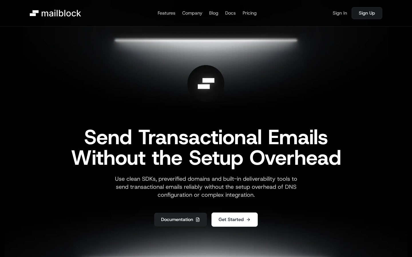 Mailblock Homepage