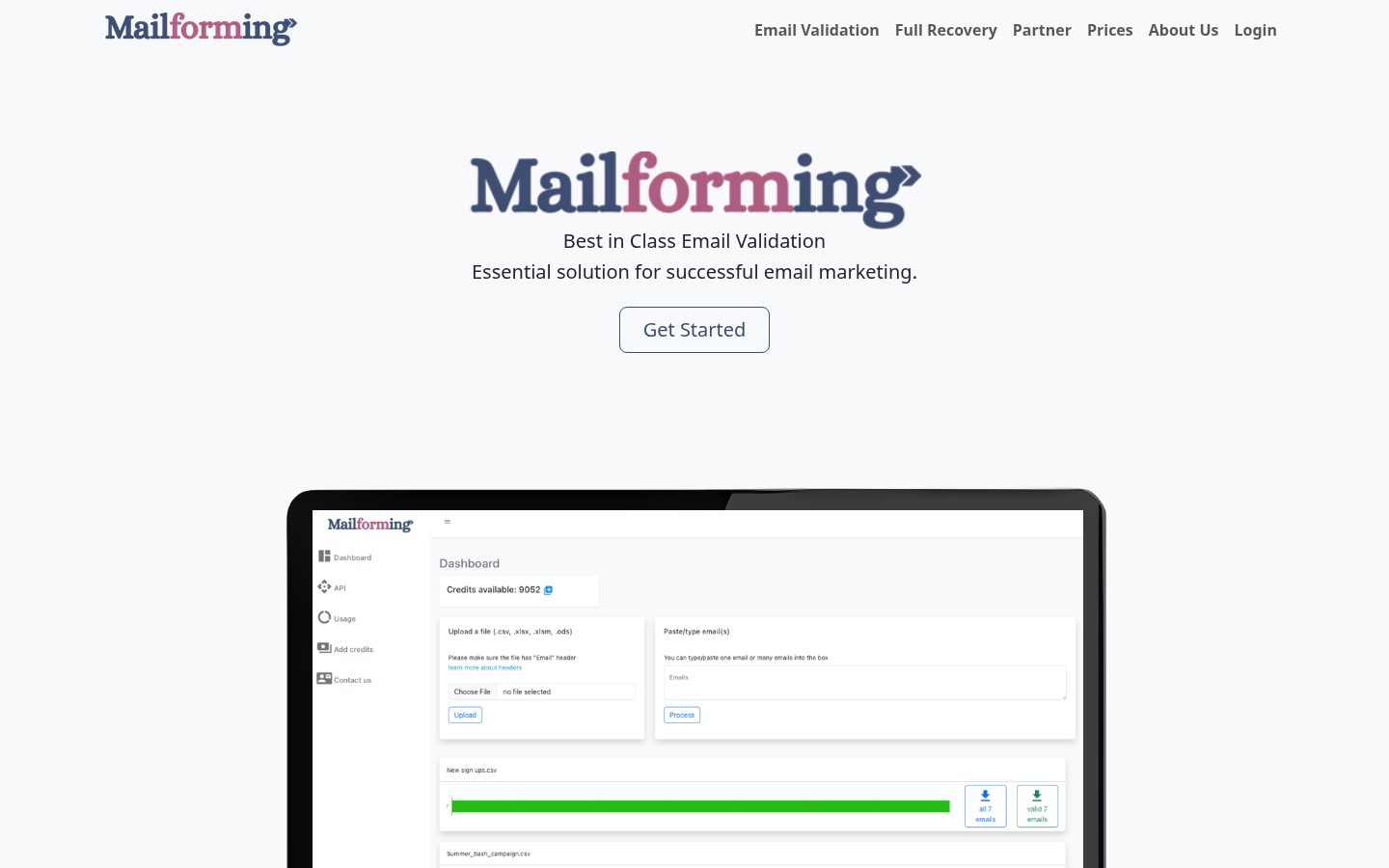 Mailforming.com Homepage