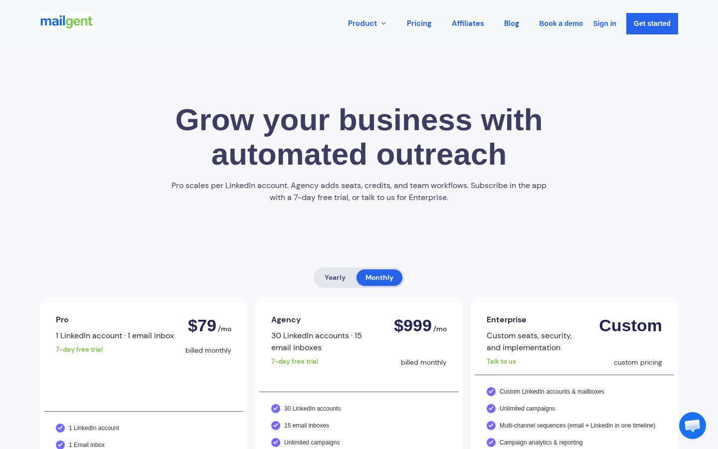 Mailgent Pricing