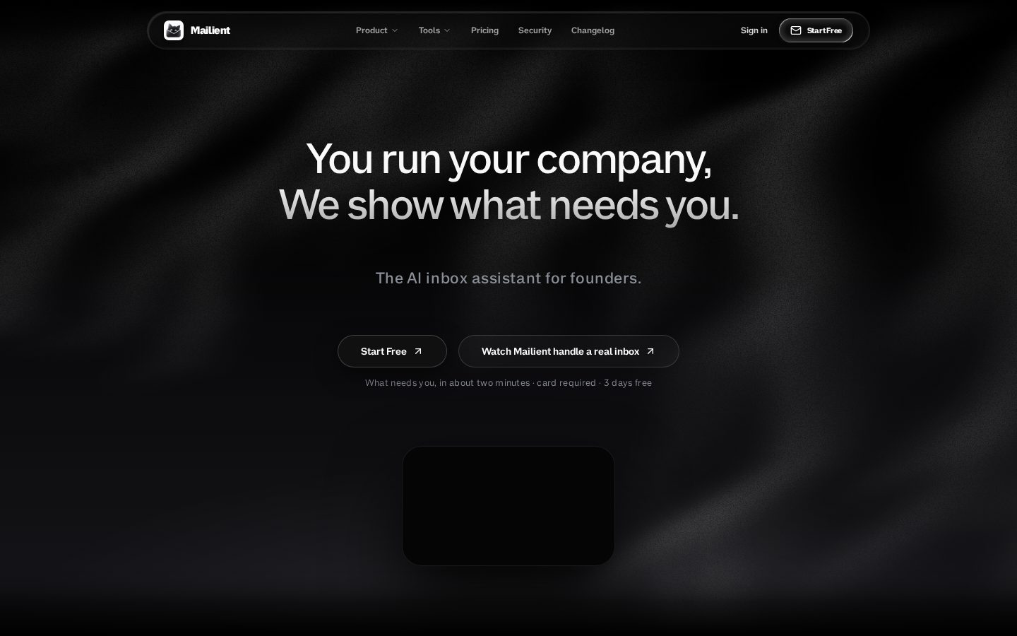 Mailient Homepage