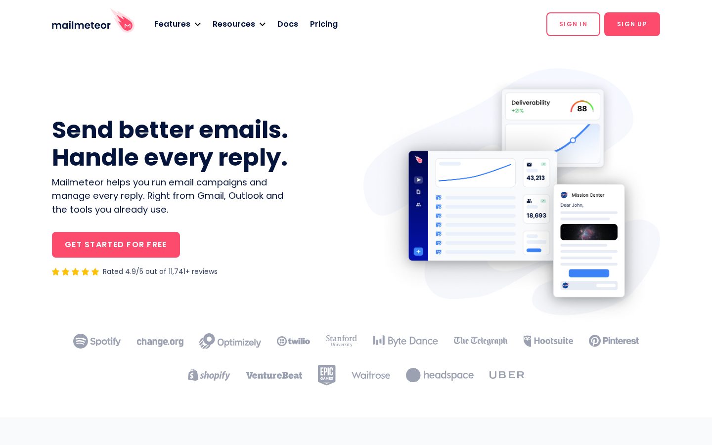 Mailmeteor Homepage
