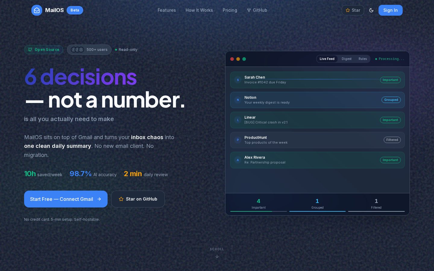 MailOS Homepage