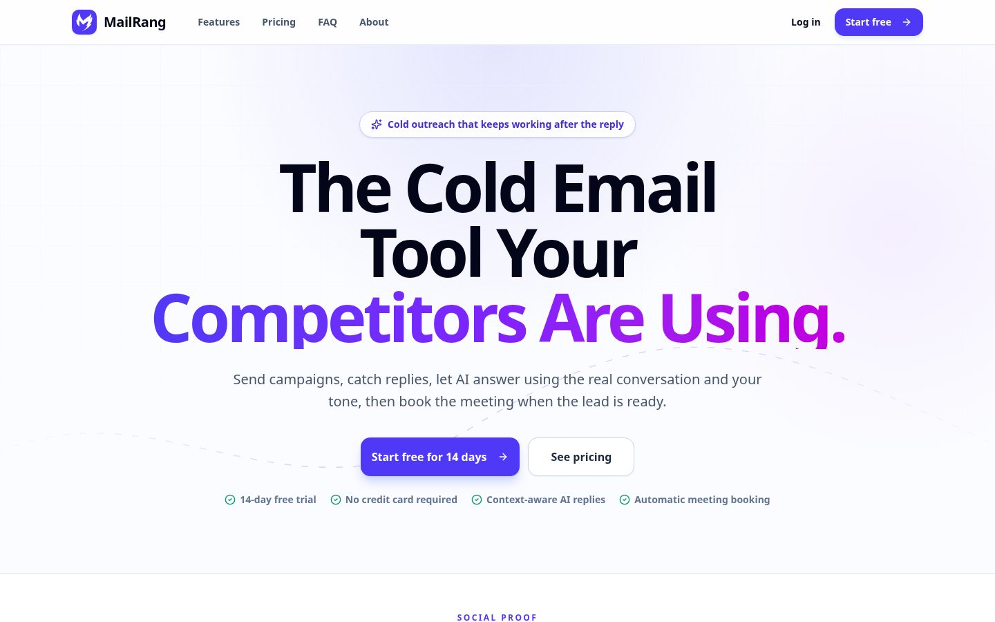 MailRang Homepage