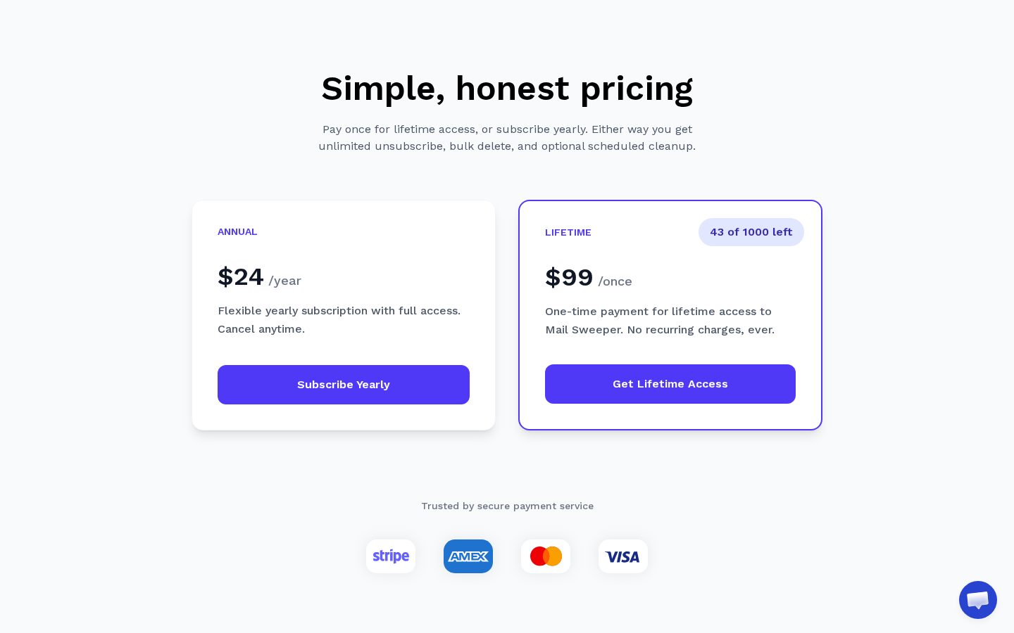 MailSweeper Pricing