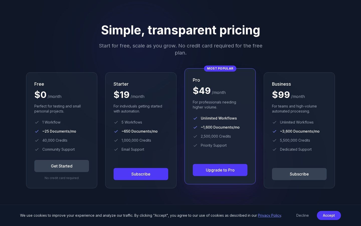 MailToSheet Ai Pricing