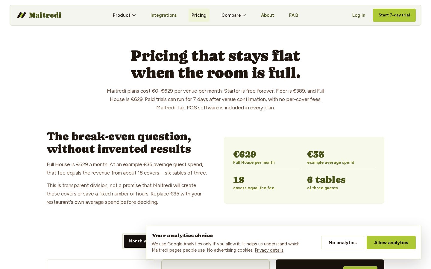 Maitredi Pricing