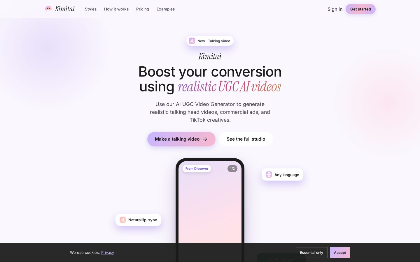 Make anyone dance with AI Homepage