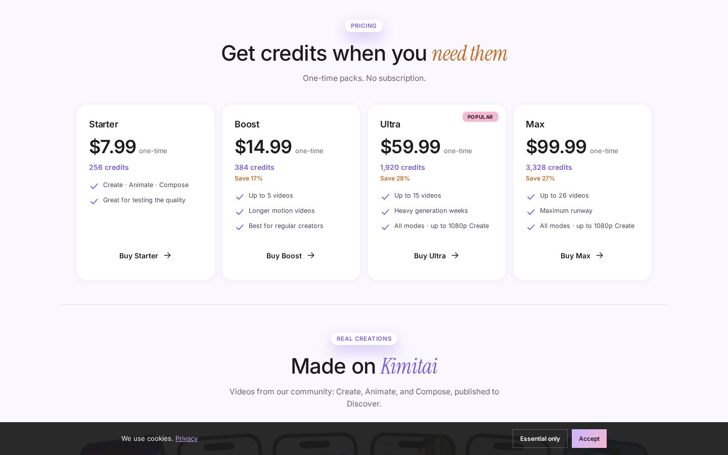 Make anyone dance with AI Pricing
