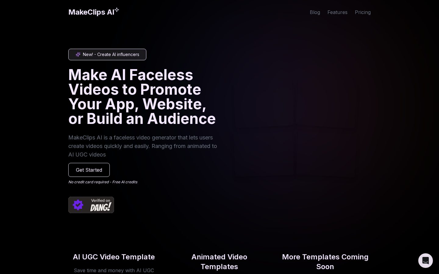 Make Clips AI Homepage