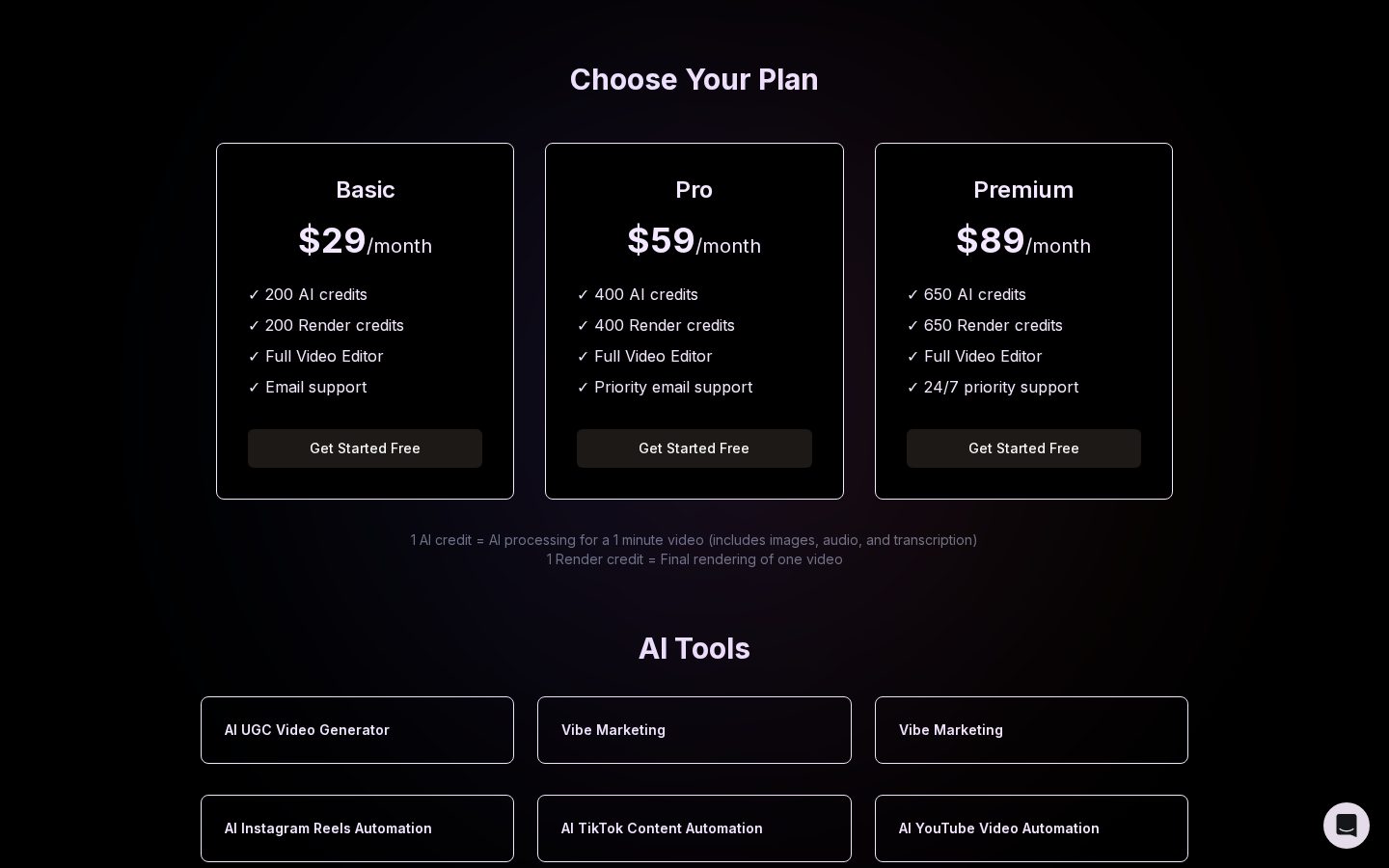 Make Clips AI Pricing
