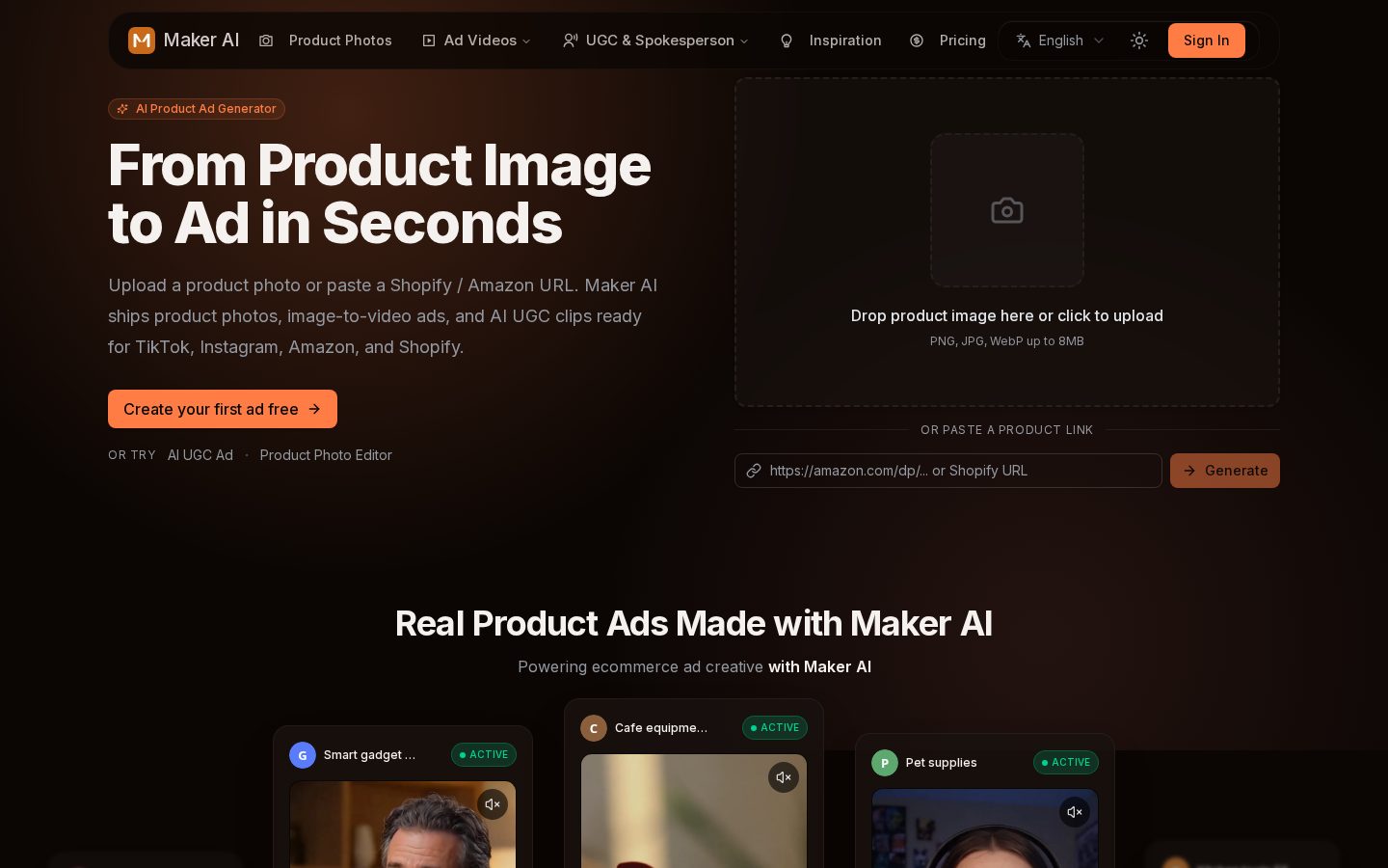 Maker AI Homepage