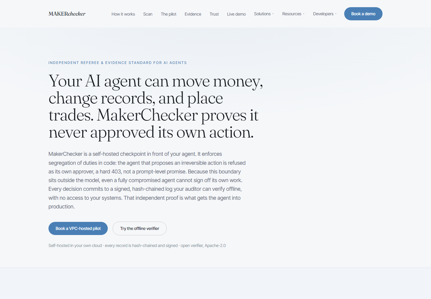 MakerChecker homepage