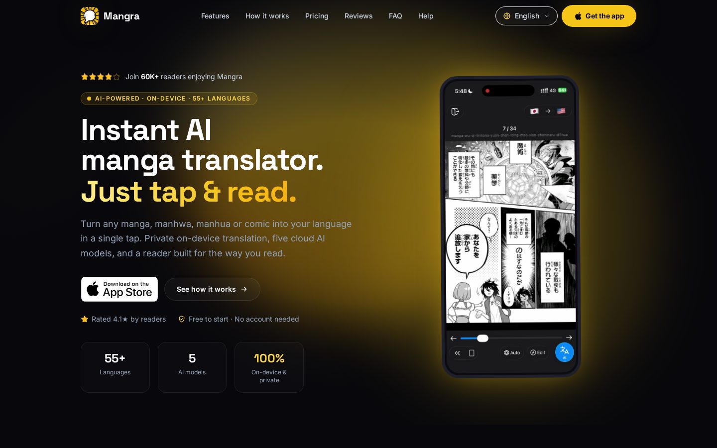 Manga Translate Homepage