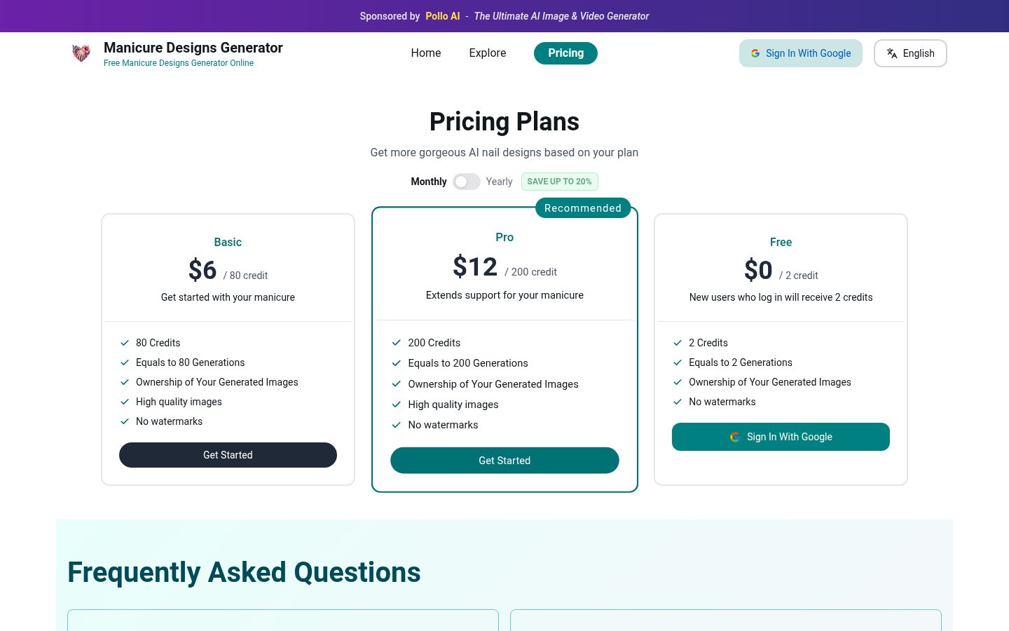 manicure Pricing