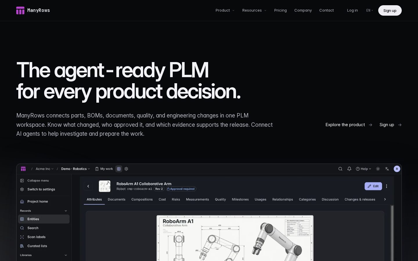 ManyRows Homepage