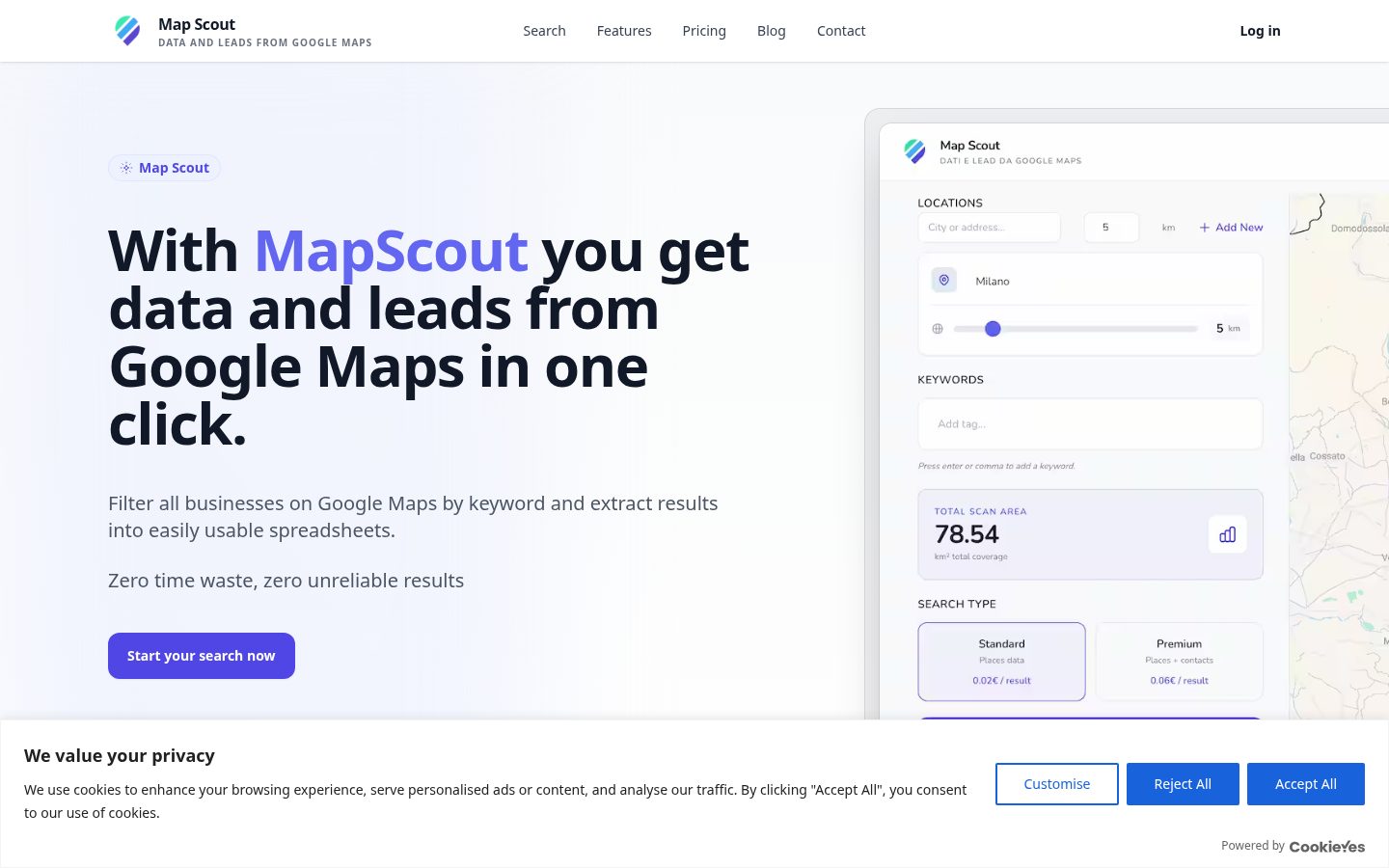 Map Scout Homepage