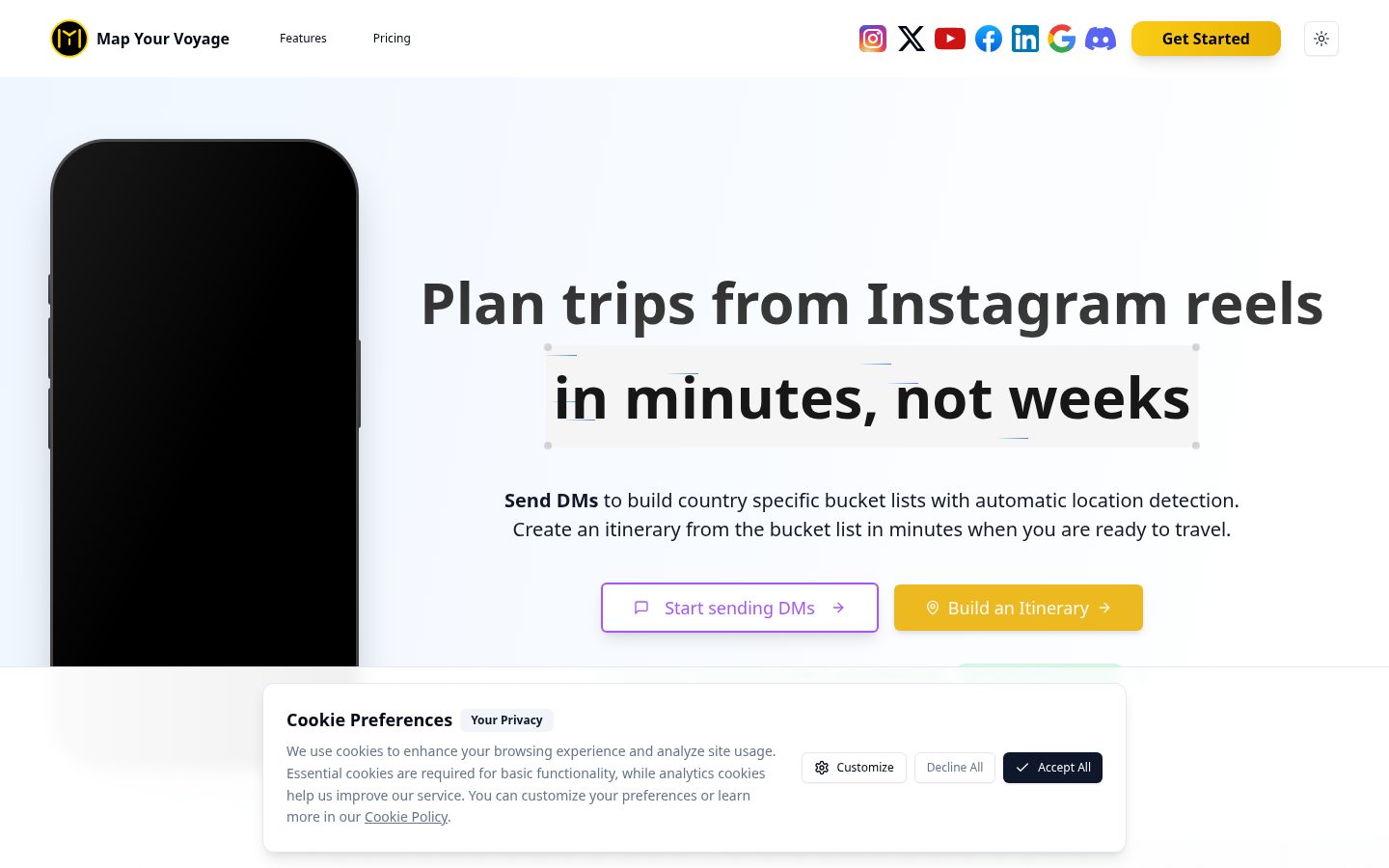 Map Your Voyage Homepage