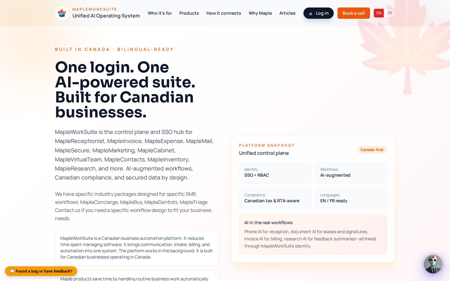 MapleWorkSuite Homepage