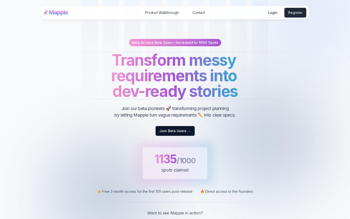 Mappie AI Homepage