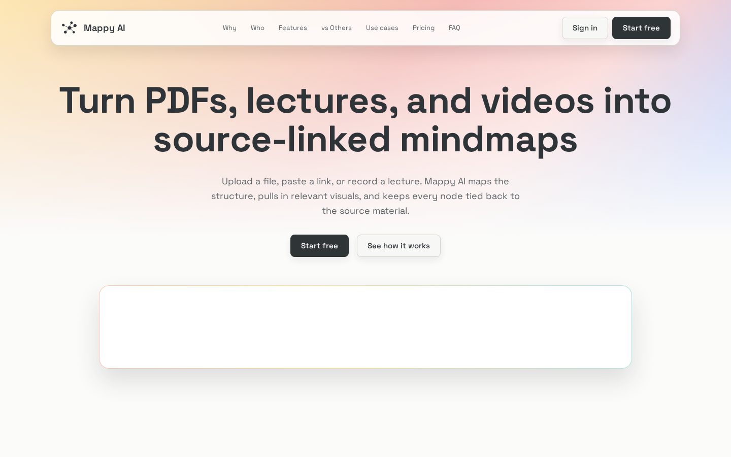 Mappy AI Homepage