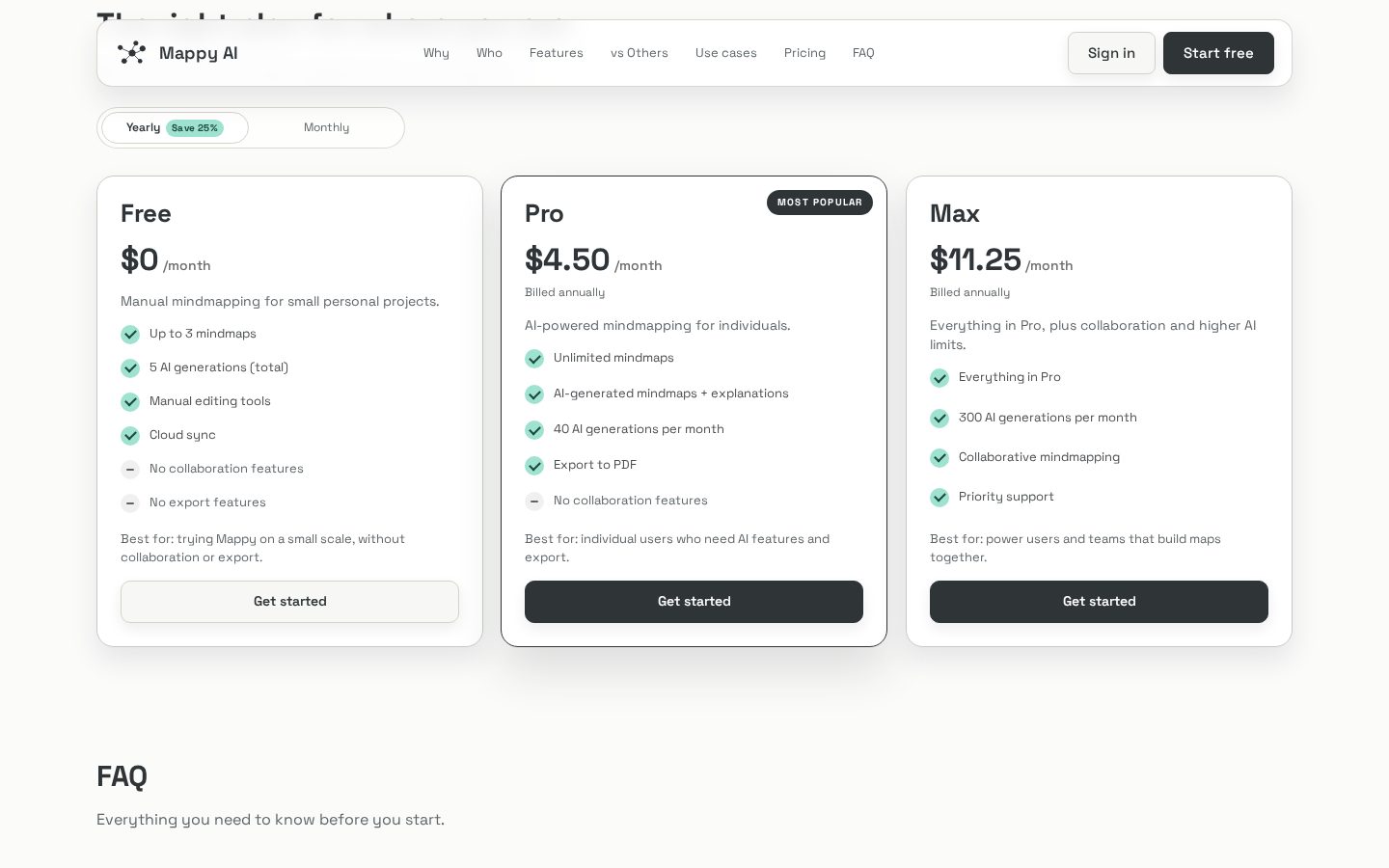 Mappy AI Pricing