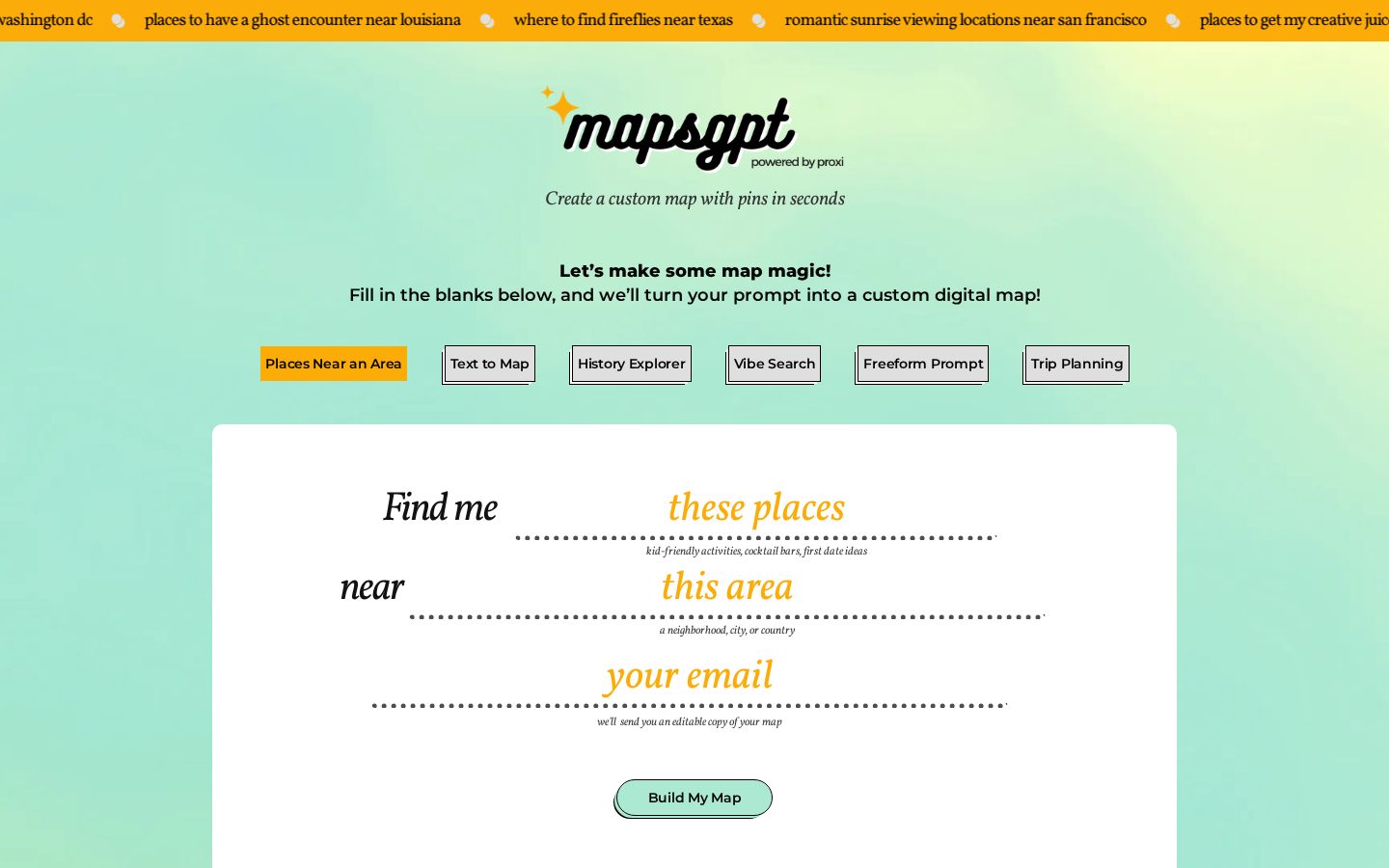 Maps GPT Homepage