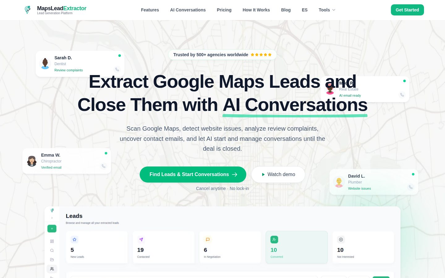 MapsLeadExtractor Homepage