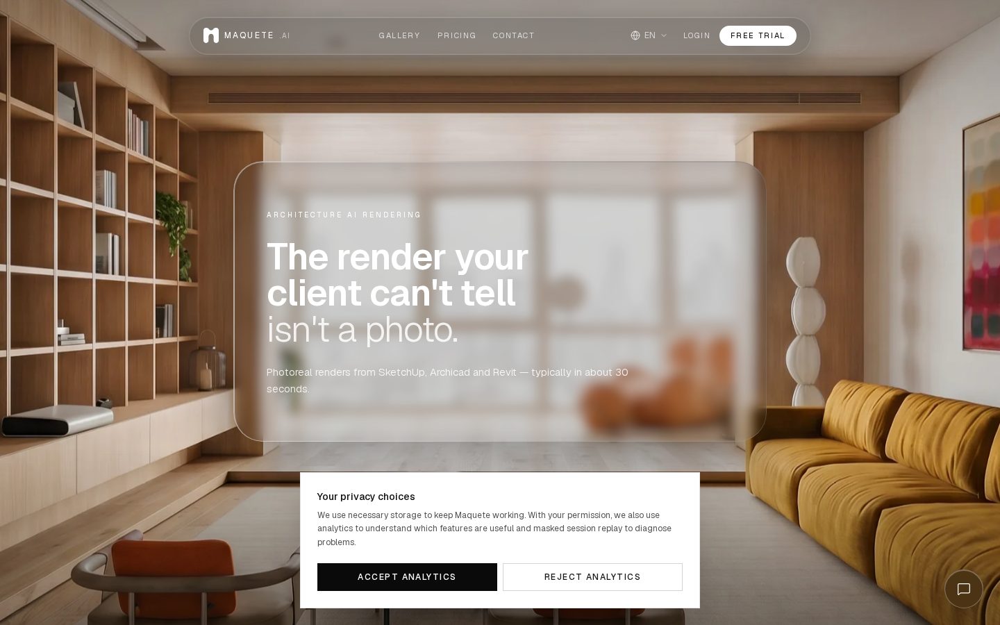 Maquete.ai Homepage