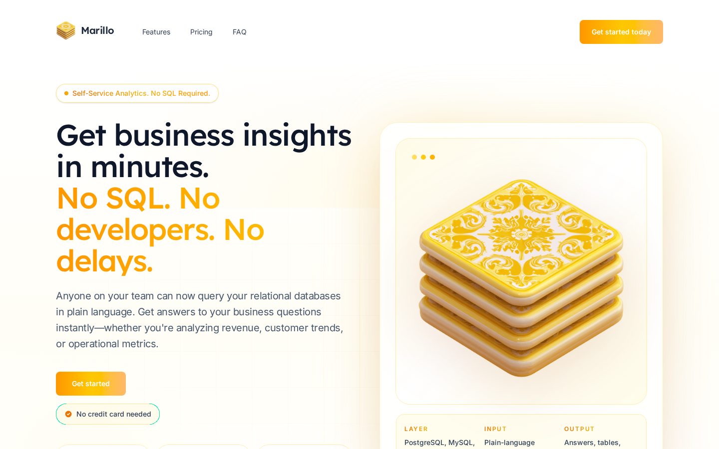 Marillo.ai Homepage