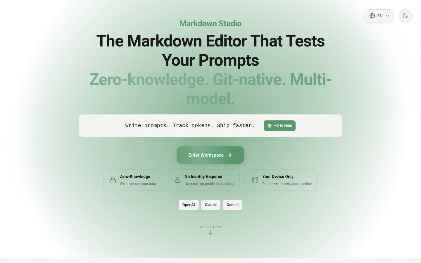 Markdown Studio Homepage