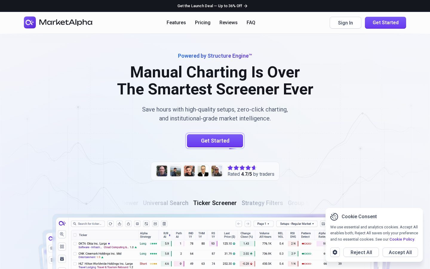 MarketAlpha Homepage