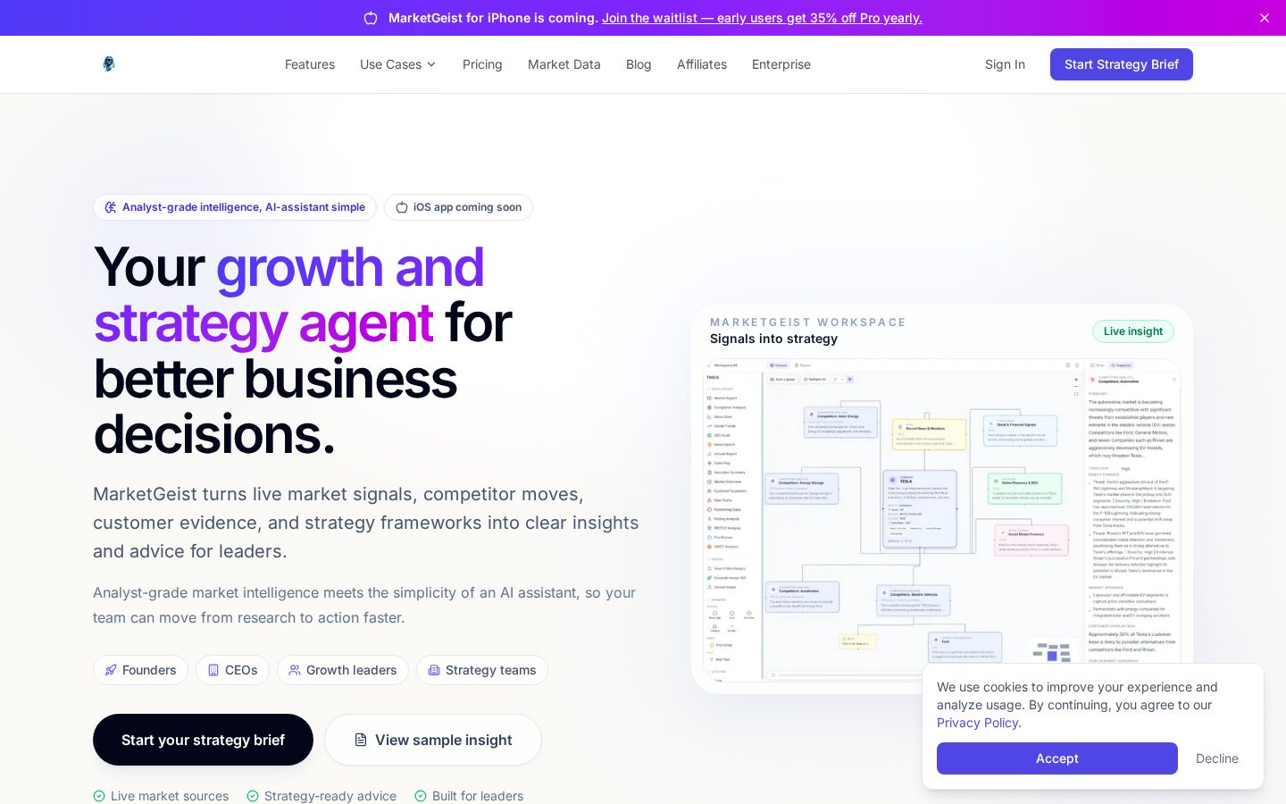 MarketGeist Homepage