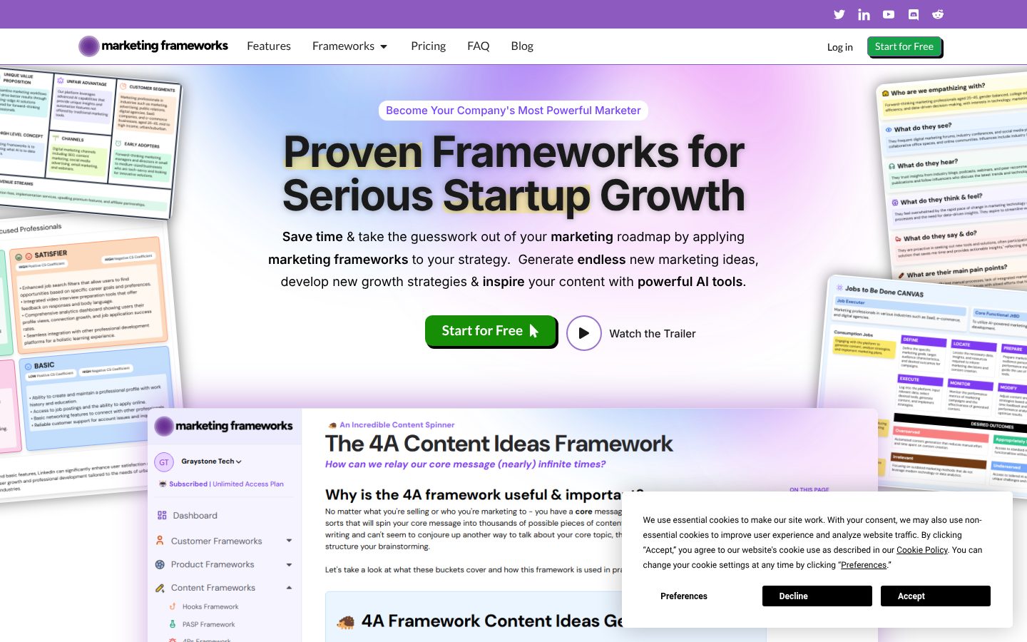Marketing Frameworks Homepage