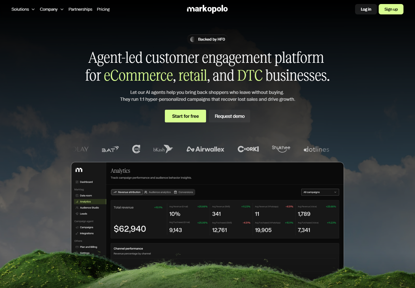 Markopolo AI homepage