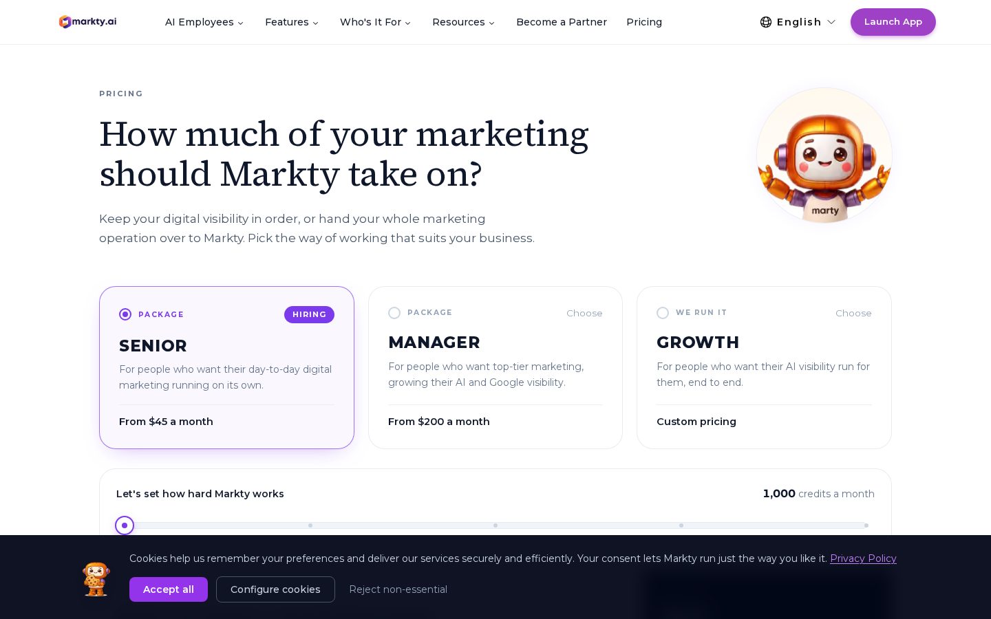 Markty AI Pricing