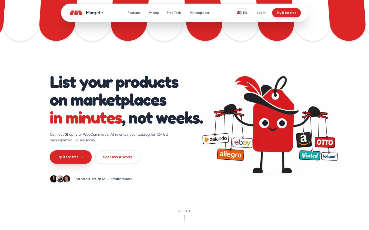 Marqetir Homepage