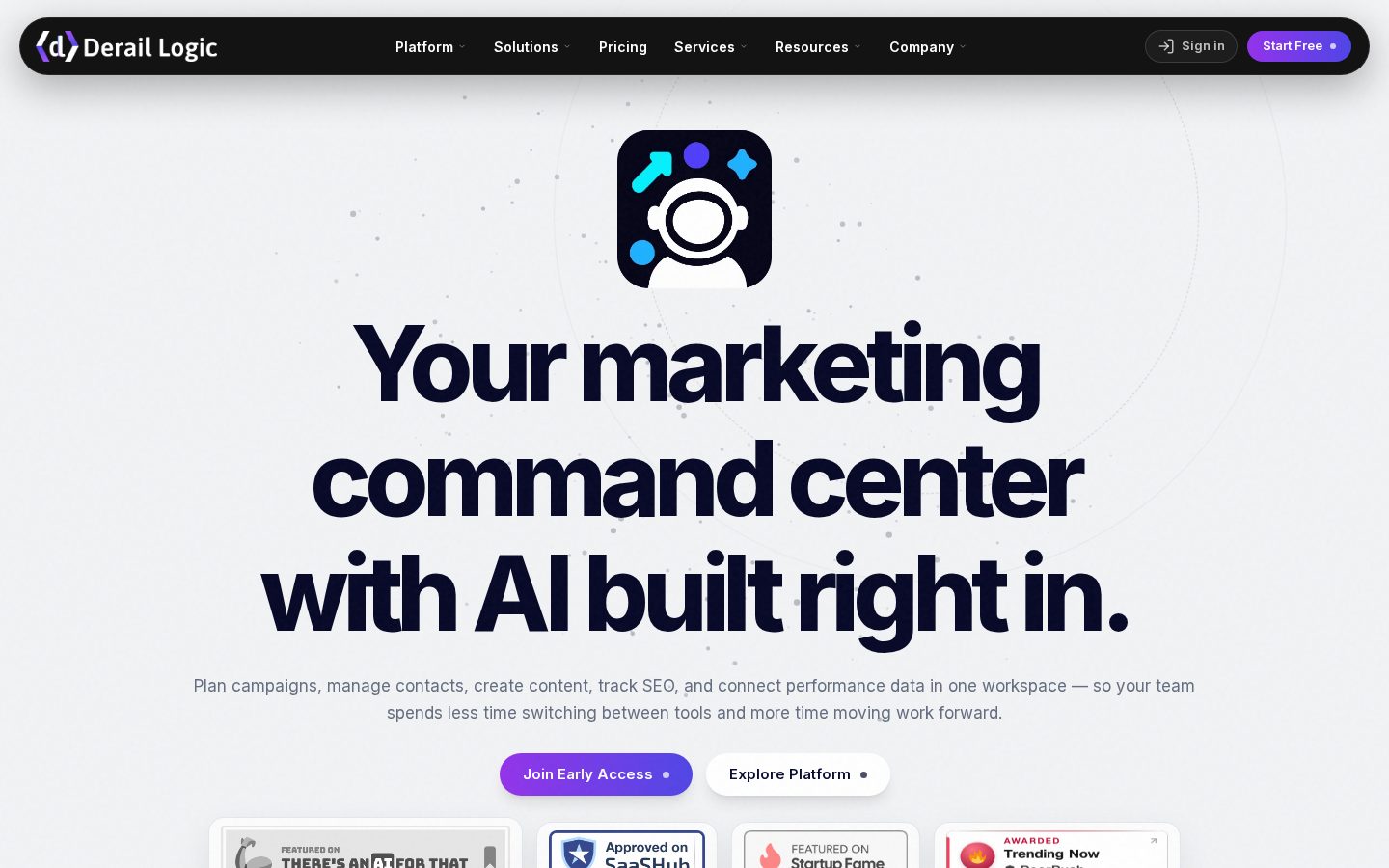 MartechAI by Derail Logic Homepage