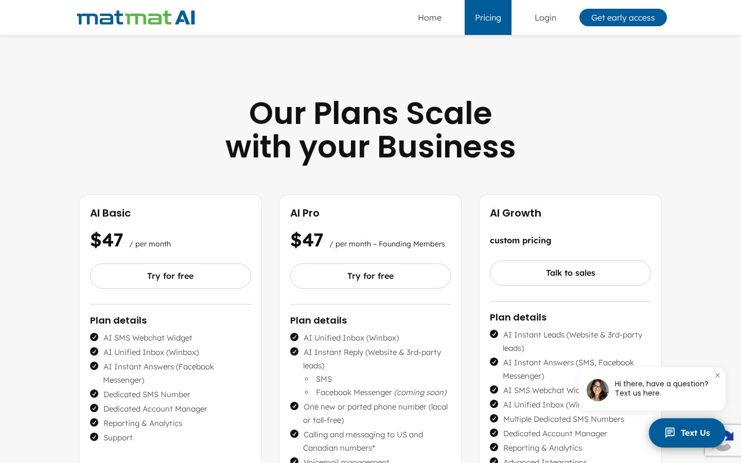 matmatAI Pricing