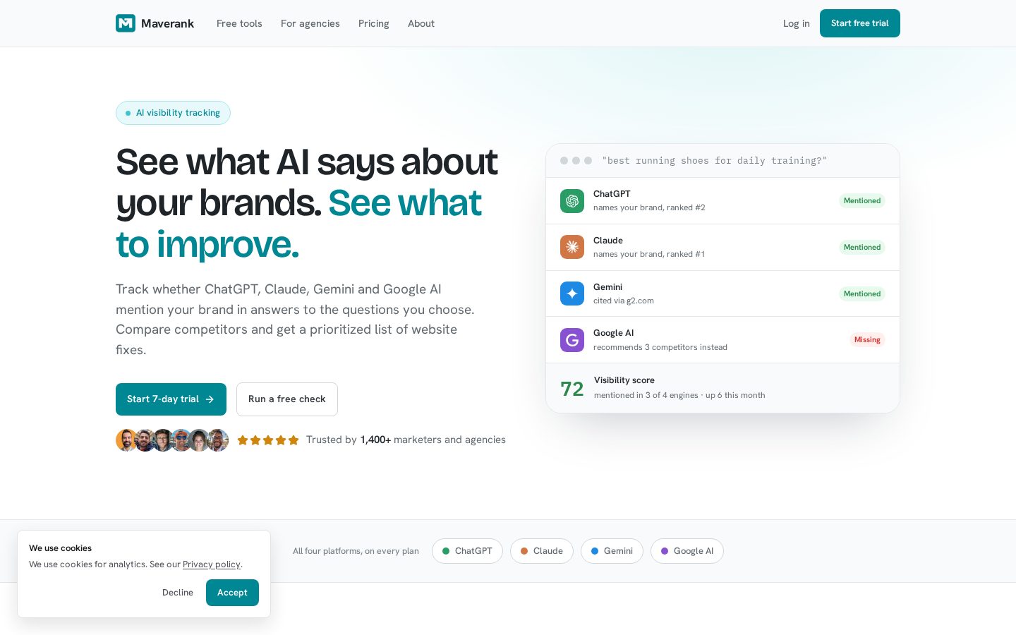 Maverank Homepage
