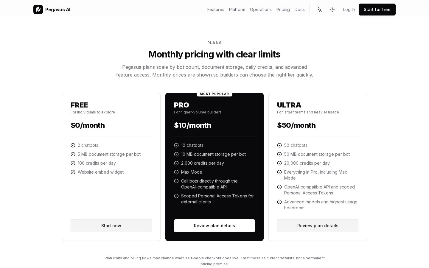 MC Answers Pricing