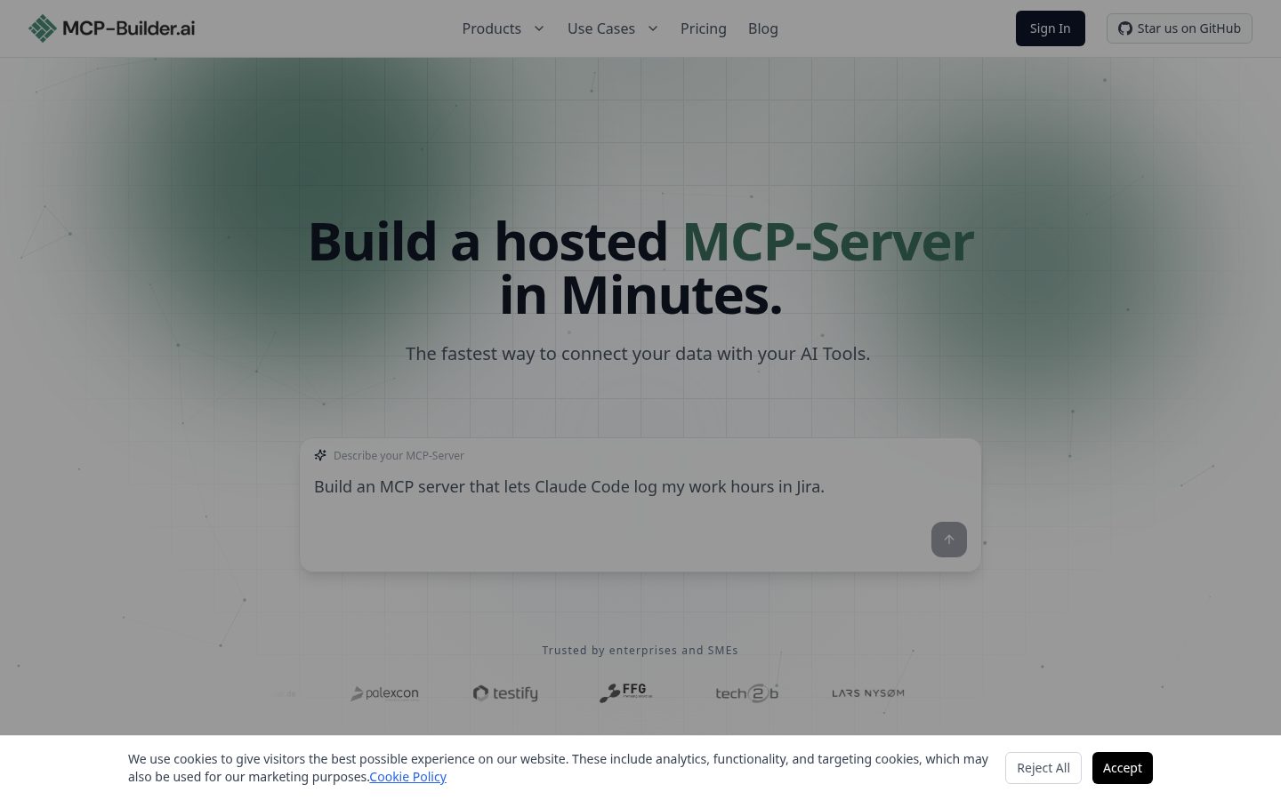 MCP-Builder.ai Homepage