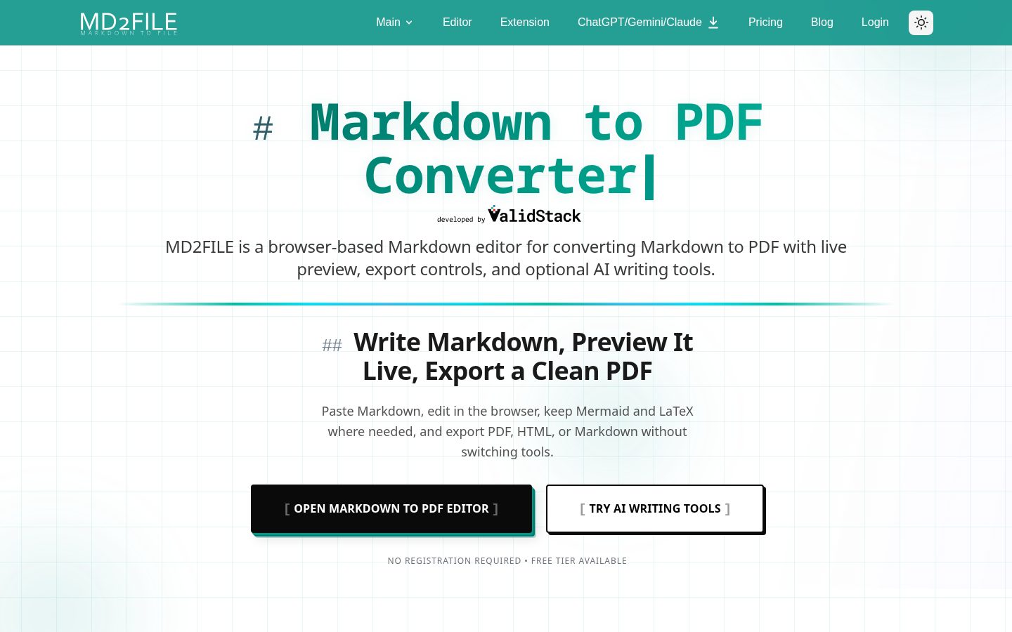 MD2FILE Homepage