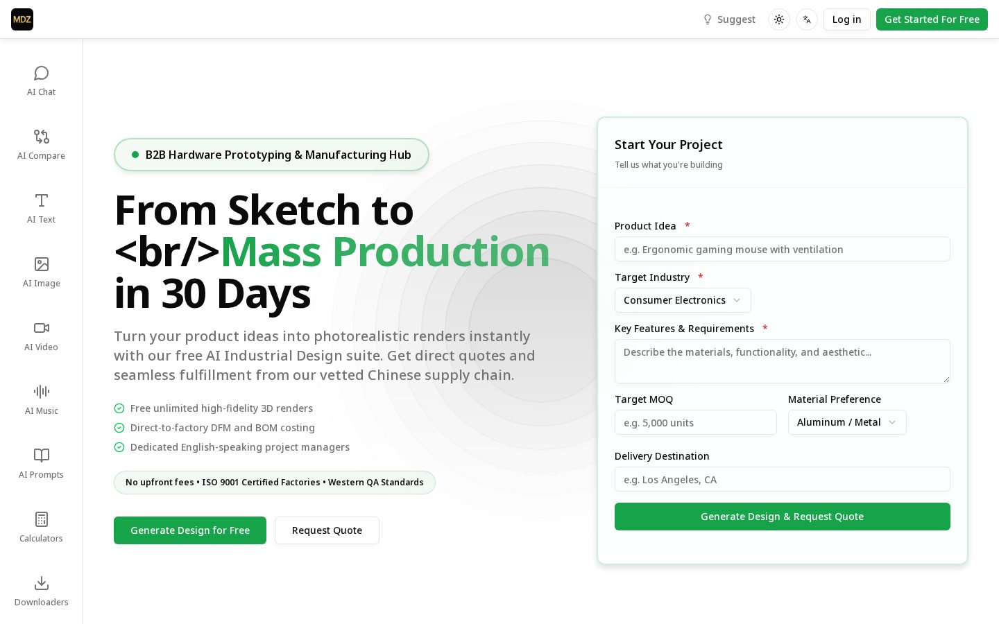 MDZ.AI Homepage