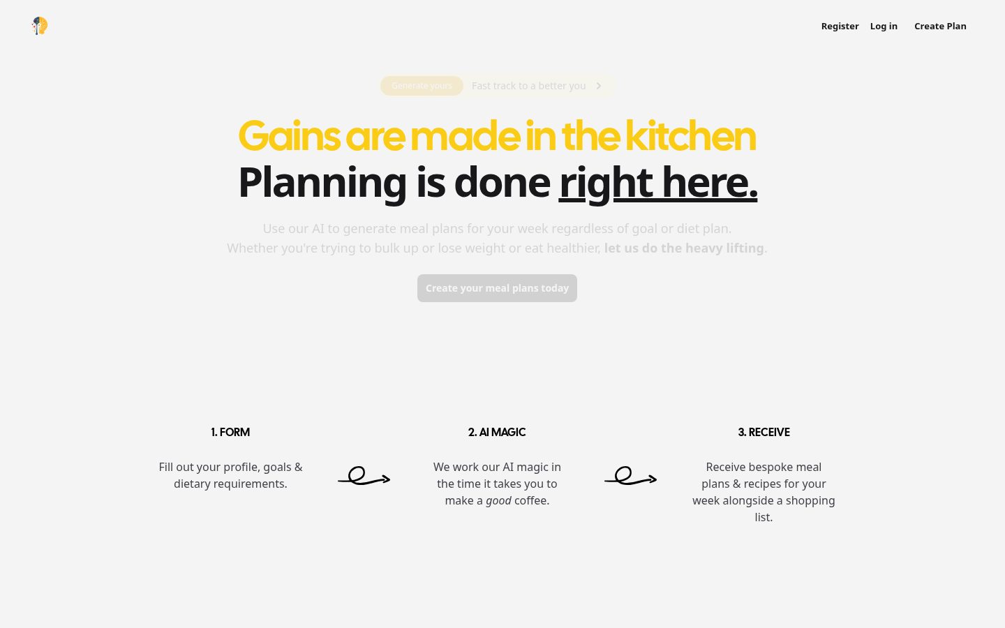Mealmind Homepage
