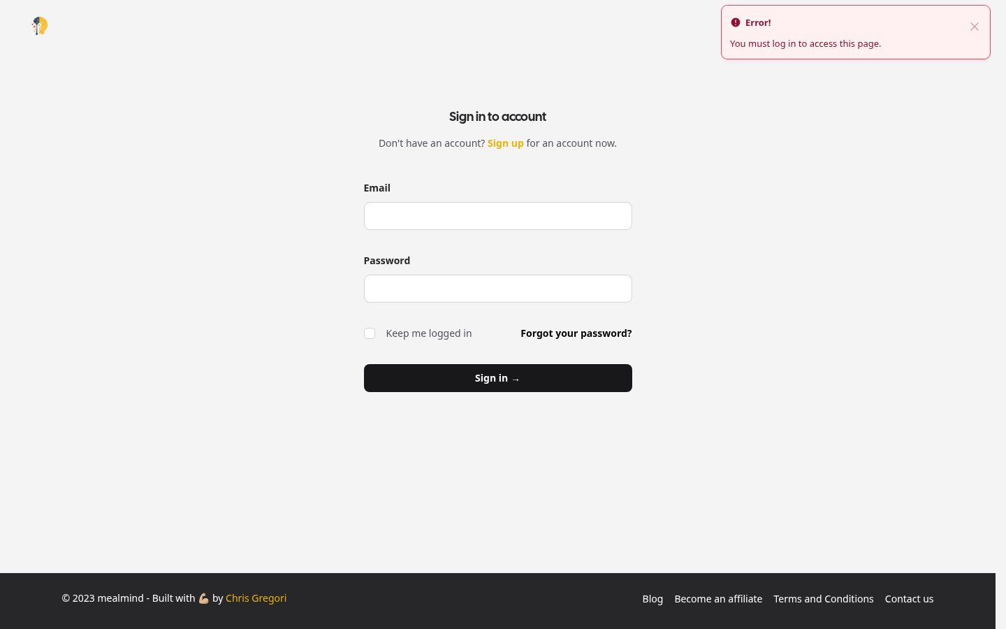 Mealmind Pricing